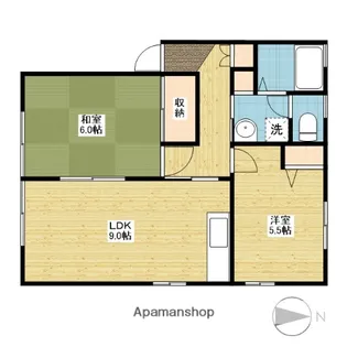 イスタナイマオカD【1階】の間取り