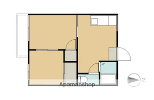 清水コーポE【1階】の間取り