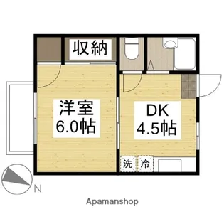 ハイツコスモス【103号室】の間取り