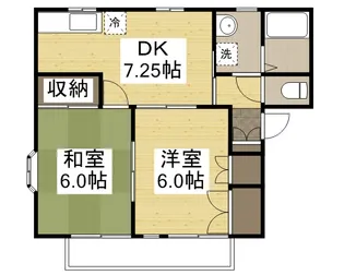 コーポカワサキ B【2階】の間取り