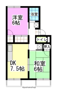 プレジール後楽Ⅱ【2階】の間取り