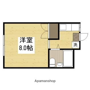 京山サンコーポ【105号室】の間取り