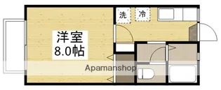 ラックハイツ国富A【2階】の間取り