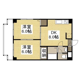 堂元ビル【504号室】の間取り
