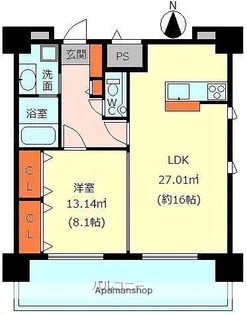 GREEN TRAIL PARK NISHIGAWARA【9階】の間取り