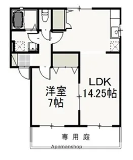タウンハイツ山崎 B【1階】の間取り