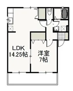 タウンハイツ山崎 B【1階】の間取り