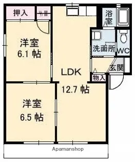 フォーレス高松 A棟【1階】の間取り