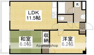 ハピネス田中【506号室】の間取り