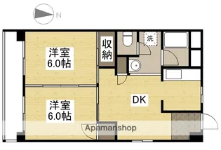 大供マンション【201号室】の間取り