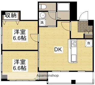 シャインブライト桑田【4階】の間取り