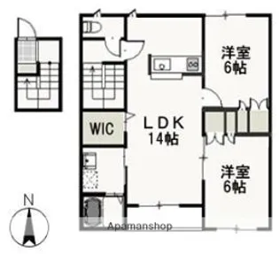 ベルリード今在家 A【2階】の間取り