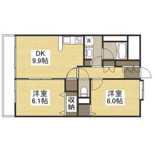 カーサフィオーレ西市駅前【5階】の間取り