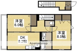 ファーストコートA【202号室】の間取り