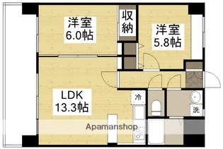朝日プラザ岡山サウスフロント【1003号室】の間取り