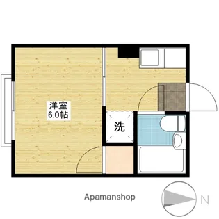 シャルマンB棟【210号室】の間取り