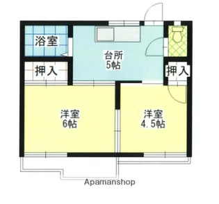 フォーブル下伊福【203号室】の間取り