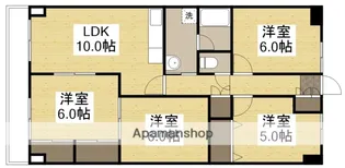 21ハイツ辰巳【3階】の間取り