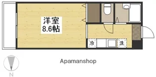 レジデンス学南【102号室】の間取り