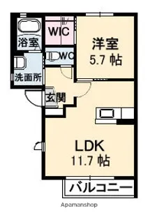 リバーサイド Y【2階】の間取り