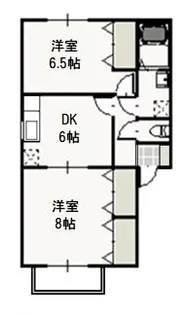 セシーズ兼基 B【2階】の間取り