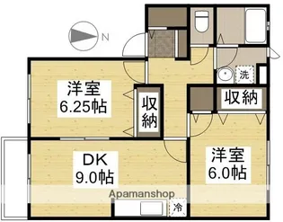 2DKの間取り画像