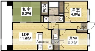 ダイアパレス東島田【4階】の間取り