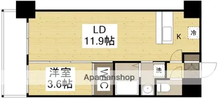 WILLDO岡山駅西口【1308号室】の間取り