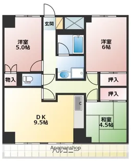 アンシャンテ岡山【3階】の間取り