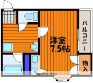 パルミラ浜【405号室】の間取り