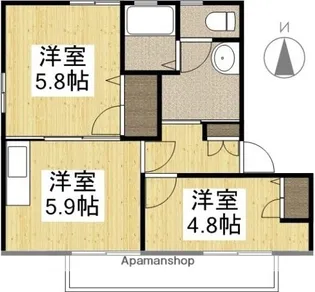 2Kの間取り画像