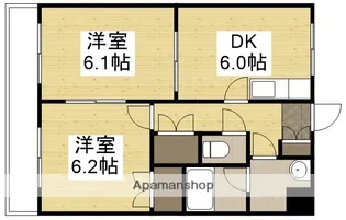 マンション寿【4階】の間取り
