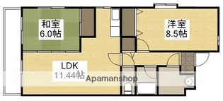 アフェクション倉田【4階】の間取り