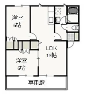 メゾン・タチバナC【1階】の間取り