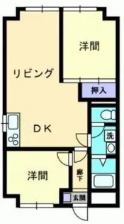 2LDKの間取り画像