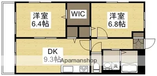 ホワイトマンション八反田【2階】の間取り