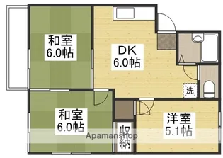 PARKコーポA【202号室】の間取り