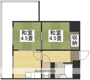 清輝橋マンション【405号室】の間取り