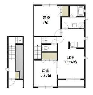 レザン ヴェルジェ A【2階】の間取り