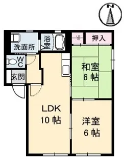 バリュージュ七日市 A棟【1階】の間取り