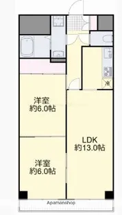 コロニアルリビング西島田ウエストタワー【307号室】の間取り