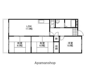 田中センターマンション【303号室】の間取り