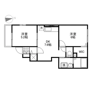 リヴィング牟佐【1階】の間取り