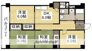 ハイホーム中納言【304号室】の間取り