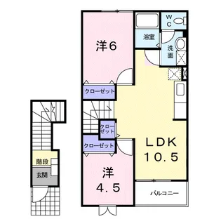 ラ メゾン ソレイユA【2階】の間取り