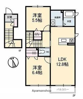 メゾン プレジール【2階】の間取り