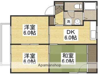 キャトルセゾン B【2階】の間取り