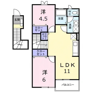 メゾン山水【2階】の間取り