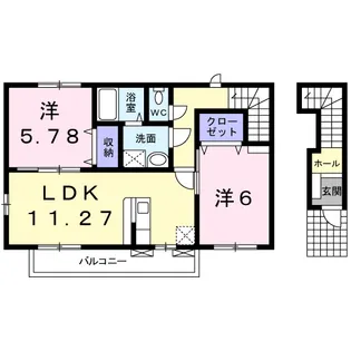 アプローズ【2階】の間取り