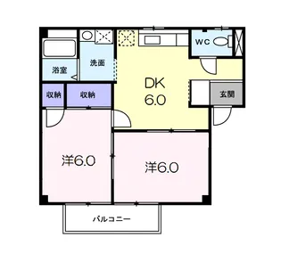 シティハイツ蘭【2階】の間取り